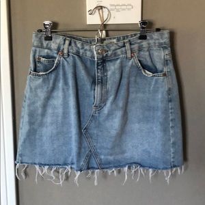 Topshop Moto High Waisted Denim Skirt